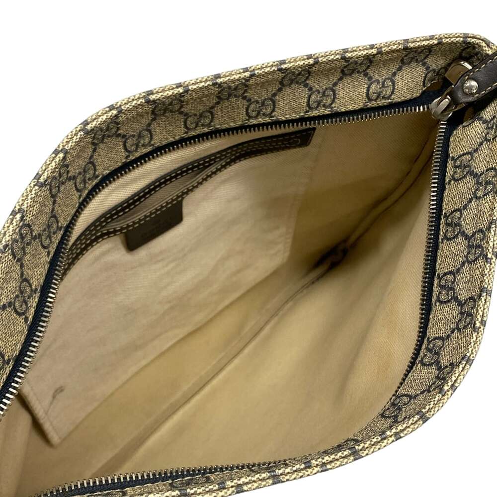 Gucci GG Plus/GG Supreme Shoulder Bag 201446 Dark Navy Beige PVC Leather - Picture 7 of 15
